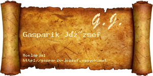 Gasparik József névjegykártya