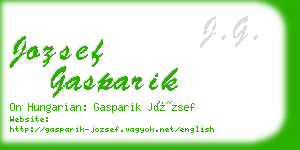 jozsef gasparik business card